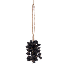 The Midnight Shell Tassel - Black – seagrass wall decoration in black – product view 1