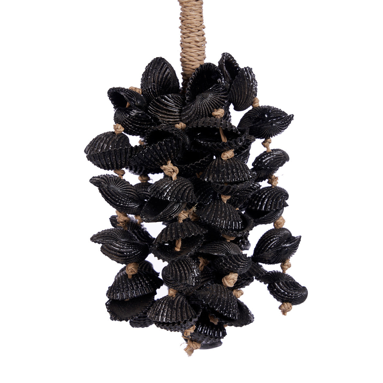 The Midnight Shell Tassel - Black – seagrass wall decoration in black – product view 2