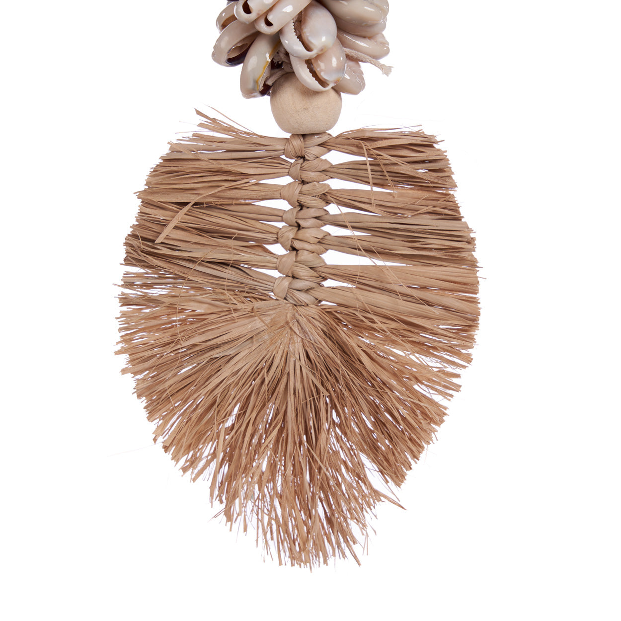 The Komodo Leaf Keychain - Natural – grass keychain in brown – product view 2