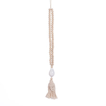 The Ocean Whisper Necklace - Natural White – wood necklace in white – product view 1