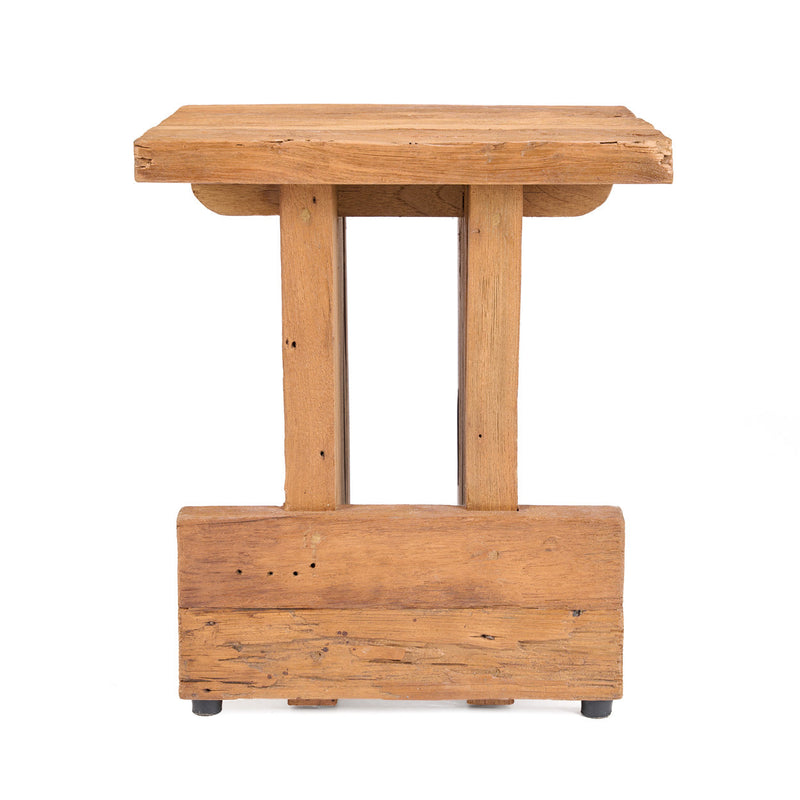 The Suku Block Stool - Natural in wood — handmade luxury stool curated by Laiyahome — view 2