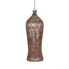 The Oasis Tower Pendant - Dark Walnut - XL – bamboo pendant lamp in dark walnut – product view 1