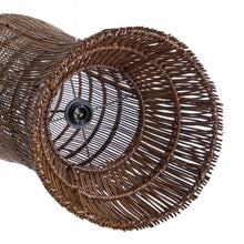 The Oasis Tower Pendant - Dark Walnut - XL – bamboo pendant lamp in dark walnut – product view 2