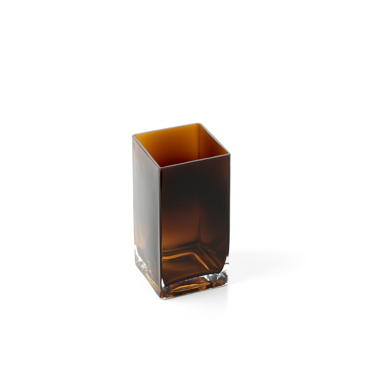 The Amber Cuboid Vase - Amber - S in glass — handmade luxury vase curated by Laiyahome — view 2