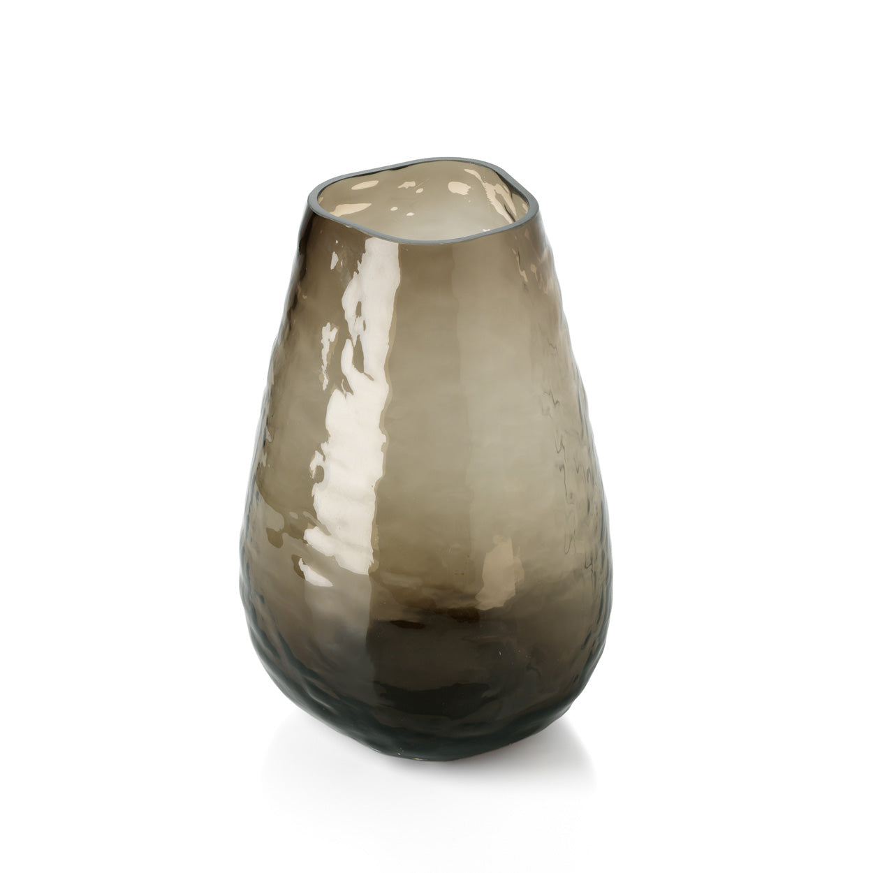 The Organic Shape Vase - Brown - M in glass — handmade luxury vase curated by Laiyahome — view 2
