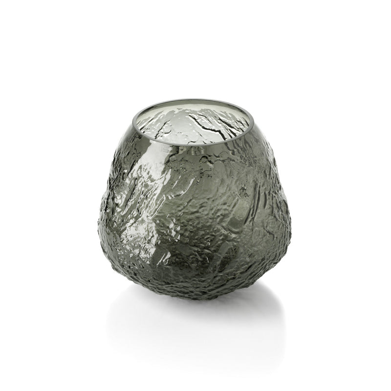 The Earth Crater Vase - Black - L in glass — handmade luxury vase curated by Laiyahome — view 2