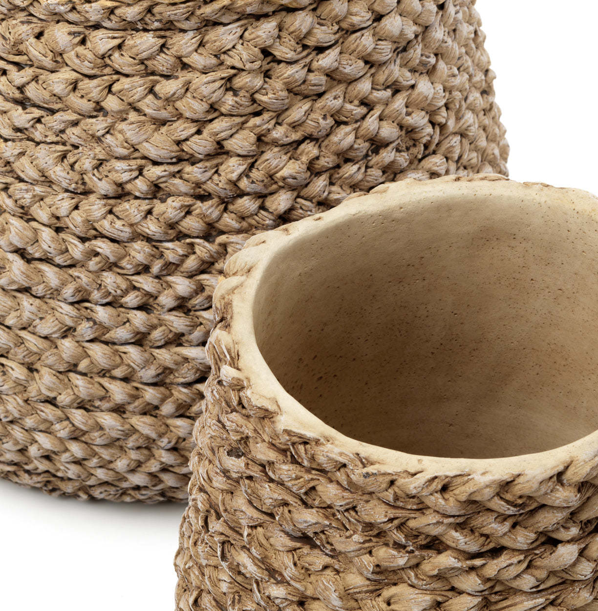 The Fake Braided Planter - Natural - S