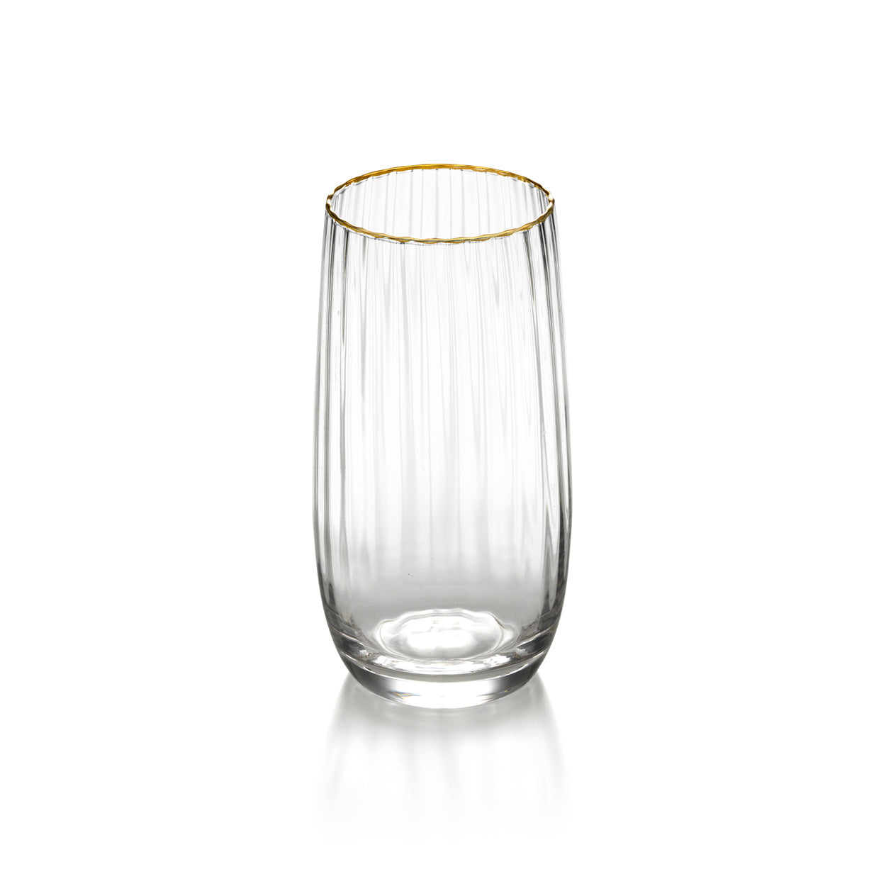 The Golden Rim Highball - Natural Gold in glass — handmade luxury longdrink glass curated by Laiyahome — view 2