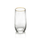 The Golden Rim Highball - Natural Gold in glass — handmade luxury longdrink glass curated by Laiyahome — view 2