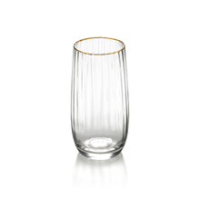The Golden Rim Highball - Natural Gold in glass — handmade luxury longdrink glass curated by Laiyahome — view 2
