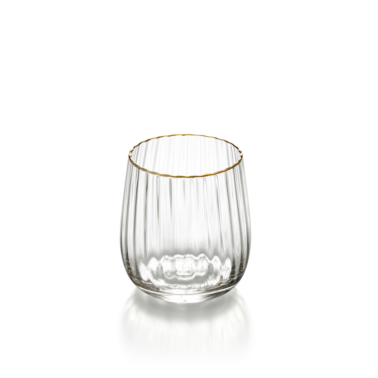 The Golden Rim Tumbler - Natural Gold in glass — handmade luxury tumbler curated by Laiyahome — view 2
