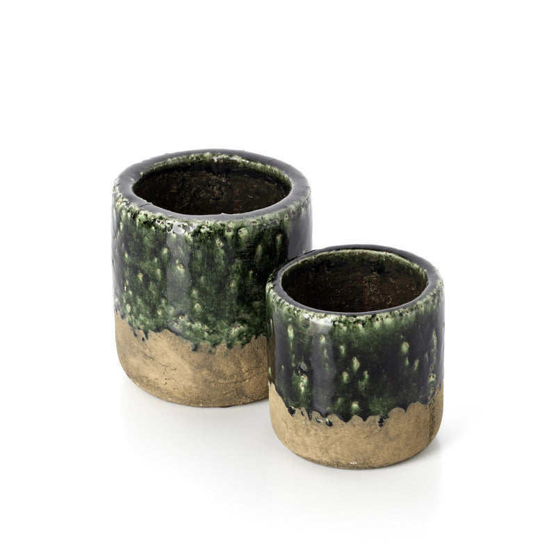 The Moss Planter - Concrete Green - M in stoneware — handmade luxury planter curated by Laiyahome — view 2