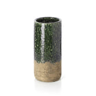 The Moss Cylinder Vase - Concrete Green - L in stoneware — handmade luxury vase curated by Laiyahome — view 2