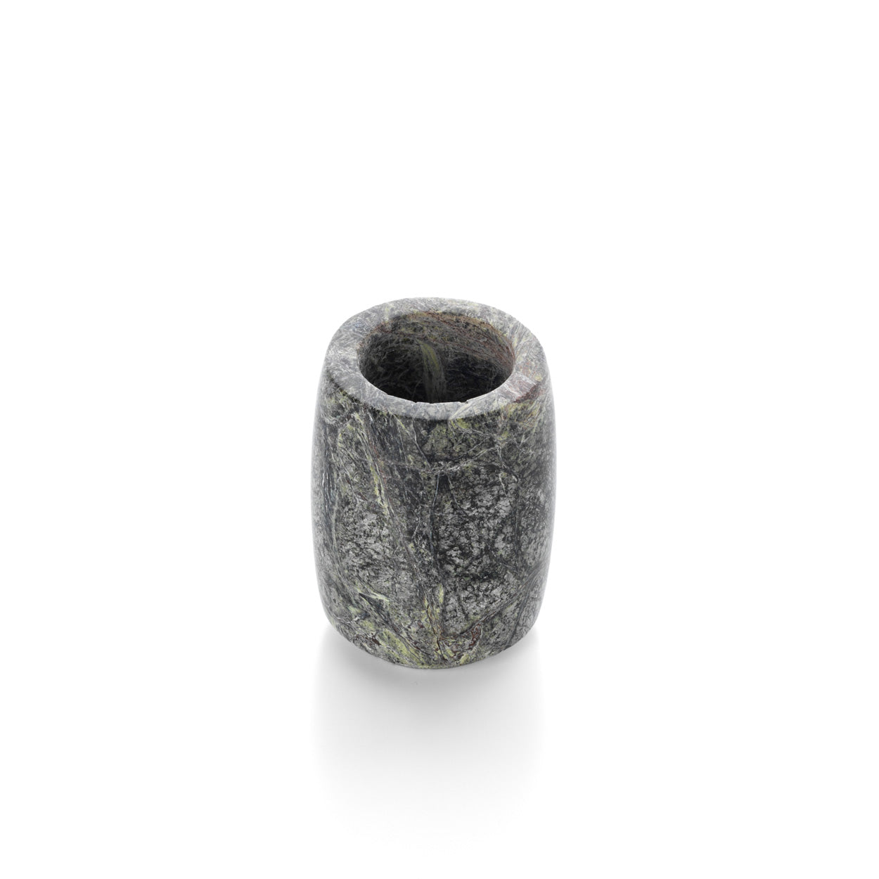 The Bidasar Marble Candle Holder - Green - High – marble candle holder in green – product view 2