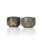 The Bidasar Marble Candle Holder - Green - Low – marble candle holder in green – product view 3
