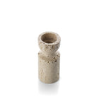 The Travertine Hourglass Candle Holder - Beige - S – travertine candle holder in beige – product view 2