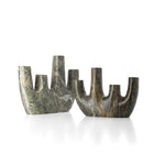 The Bidasar Marble Vase - Green - High – marble decorative vase in green – product view 3