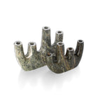 The Bidasar Marble Vase - Green - Low – marble decorative vase in green – product view 3