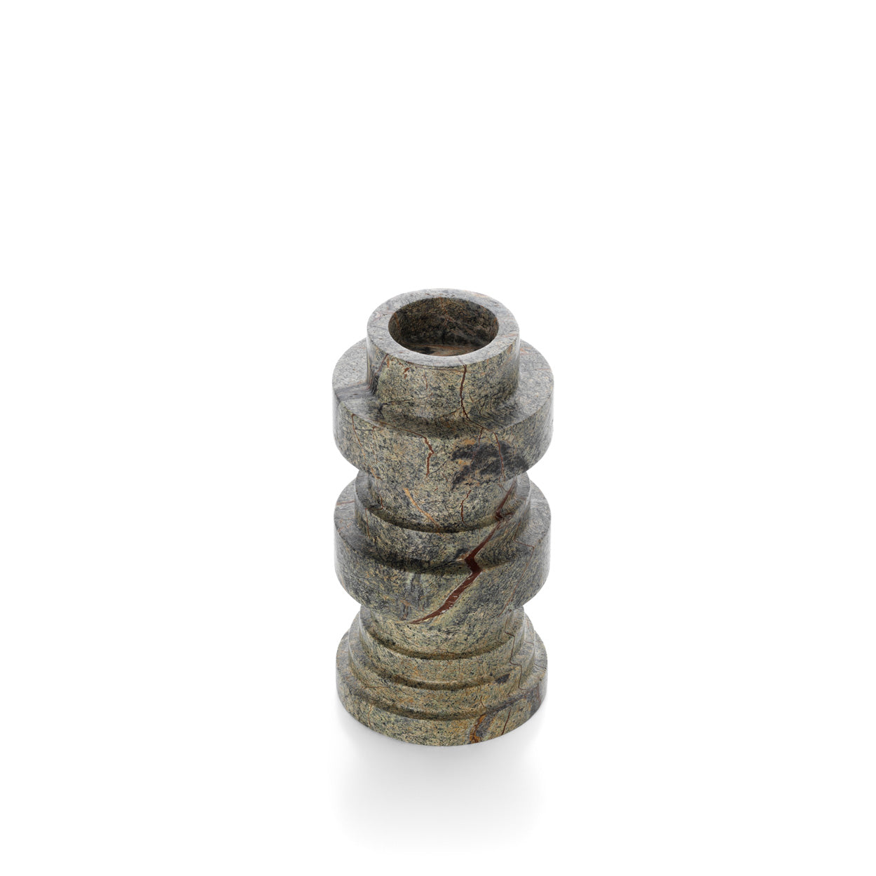 The Bidasar Marble Totemic Candle Holder - Green – marble candle holder in green – product view 2