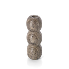 The Travertine Totem Taper Candle Holder - Grey - L – travertine candle holder in grey – product view 2