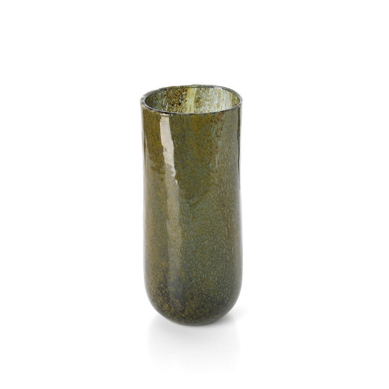 The Forest Vase - Green - High – glass decorative vase in green – product view 2
