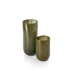 The Forest Vase - Green - Low – glass decorative vase in green – product view 6