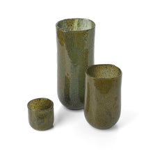 The Forest Vase - Green - Low – glass decorative vase in green – product view 5