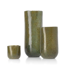 The Forest Candle Holder - Green – glass candle holder in green – product view 3