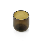 The Éclat Cognac Candle Holder - Smoky Brown – glass candle holder in smoky brown – product view 2