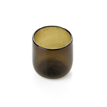 The Éclat Cognac Candle Holder - Smoky Brown – glass candle holder in smoky brown – product view 2