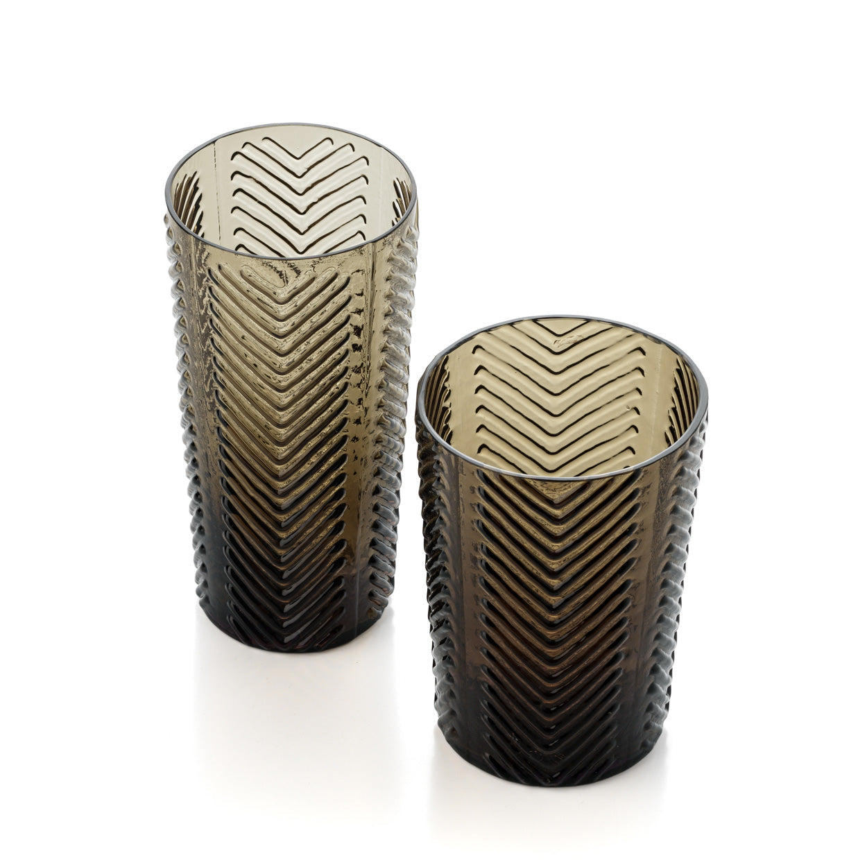 The Herringbone Highball - Smoke – glass highball in smoke – product view 4