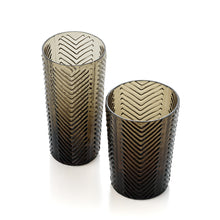 The Herringbone Tumbler - Smoke – glass tumbler in smoke – product view 4