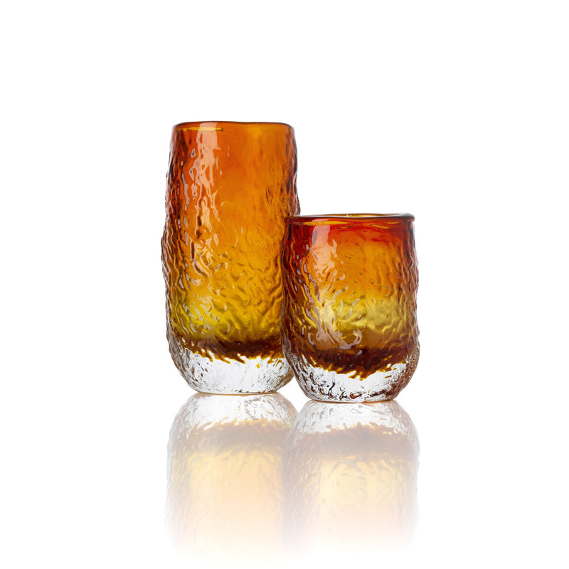 The Marbella Glow Tumbler - Amber – glass tumbler in amber – product view 2