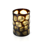 The Vague Dorée Vase - Honey - L – glass decorative vase in honey – product view 2
