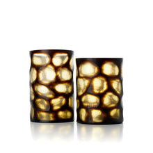The Vague Dorée Vase - Honey - L – glass decorative vase in honey – product view 3