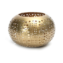The Polka Dots - Gold - M – brass candle holder in gold – product view 1