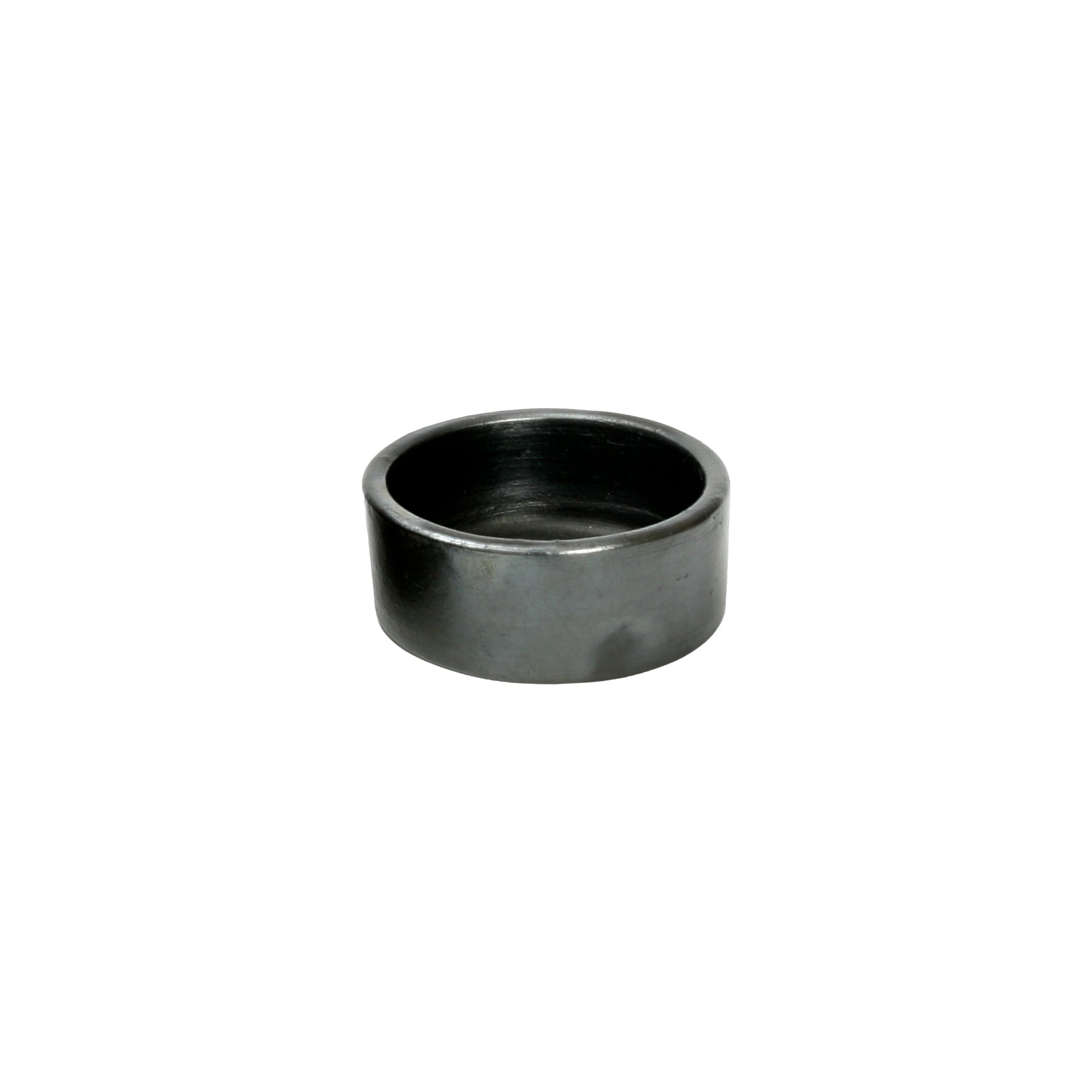 The Burned Cylinder Dish - Black - S – terracotta bowl in black – product view 1