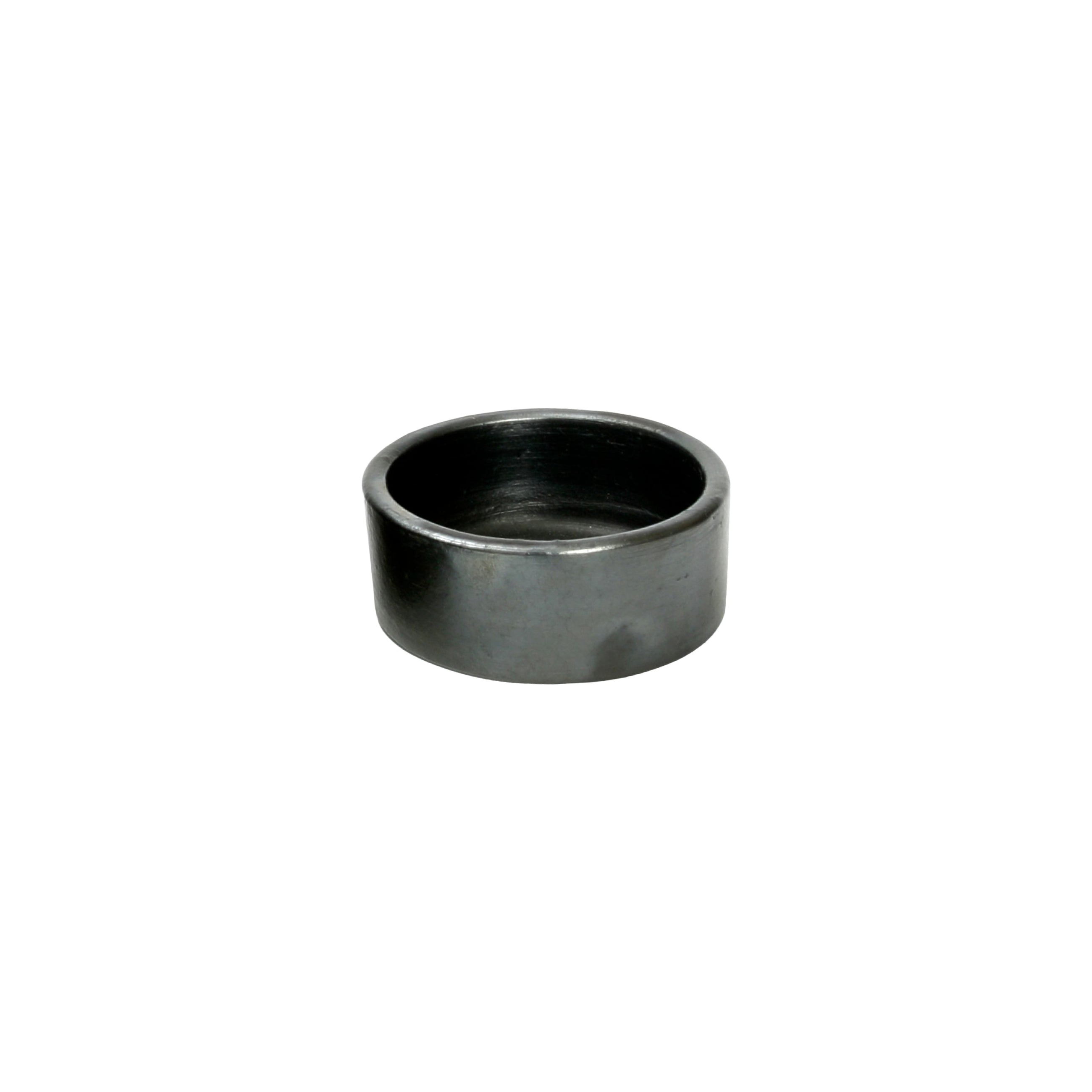 The Burned Cylinder Dish - Black - S – terracotta bowl in black – product view 1