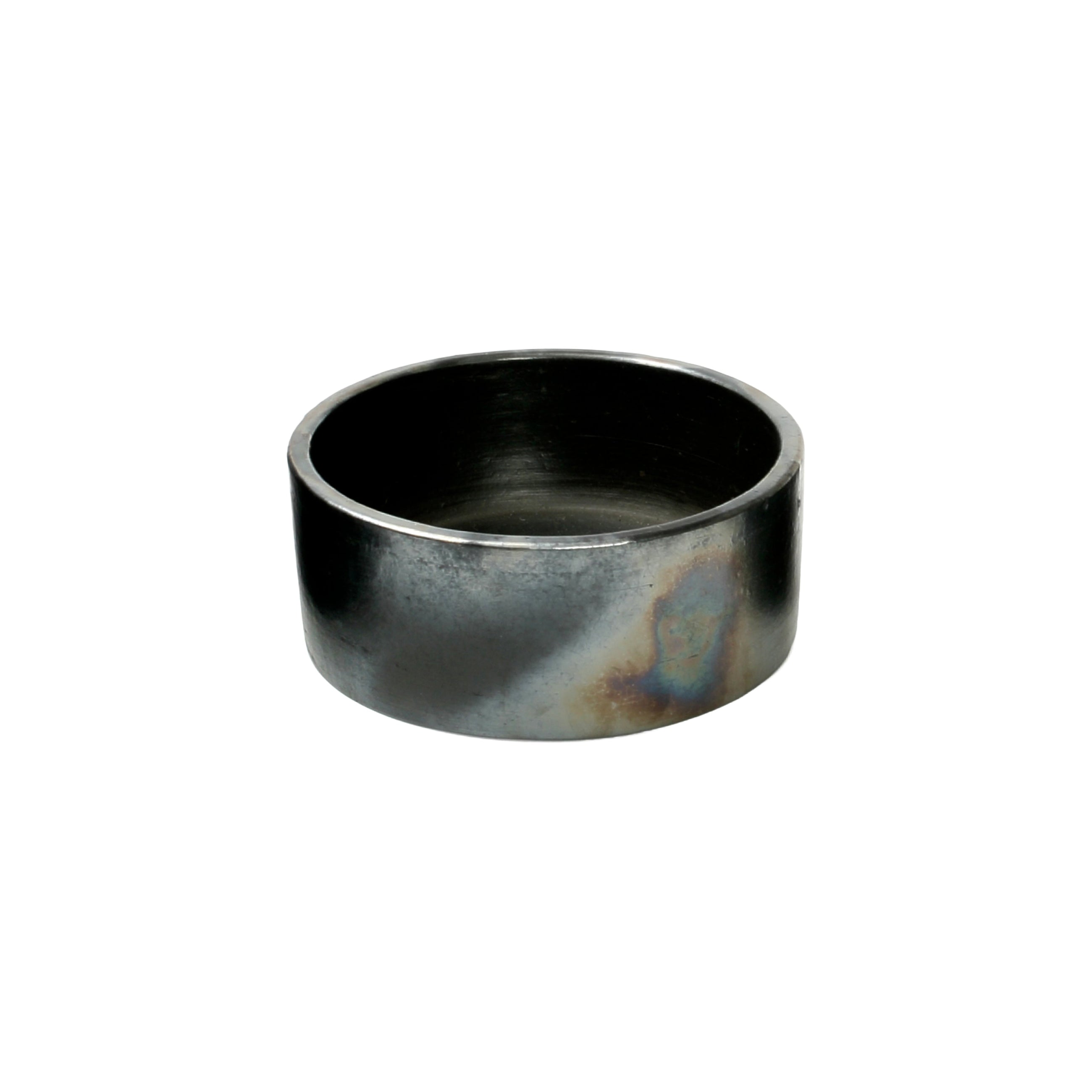 The Burned Cylinder Dish - Black - M – terracotta bowl in black – product view 1