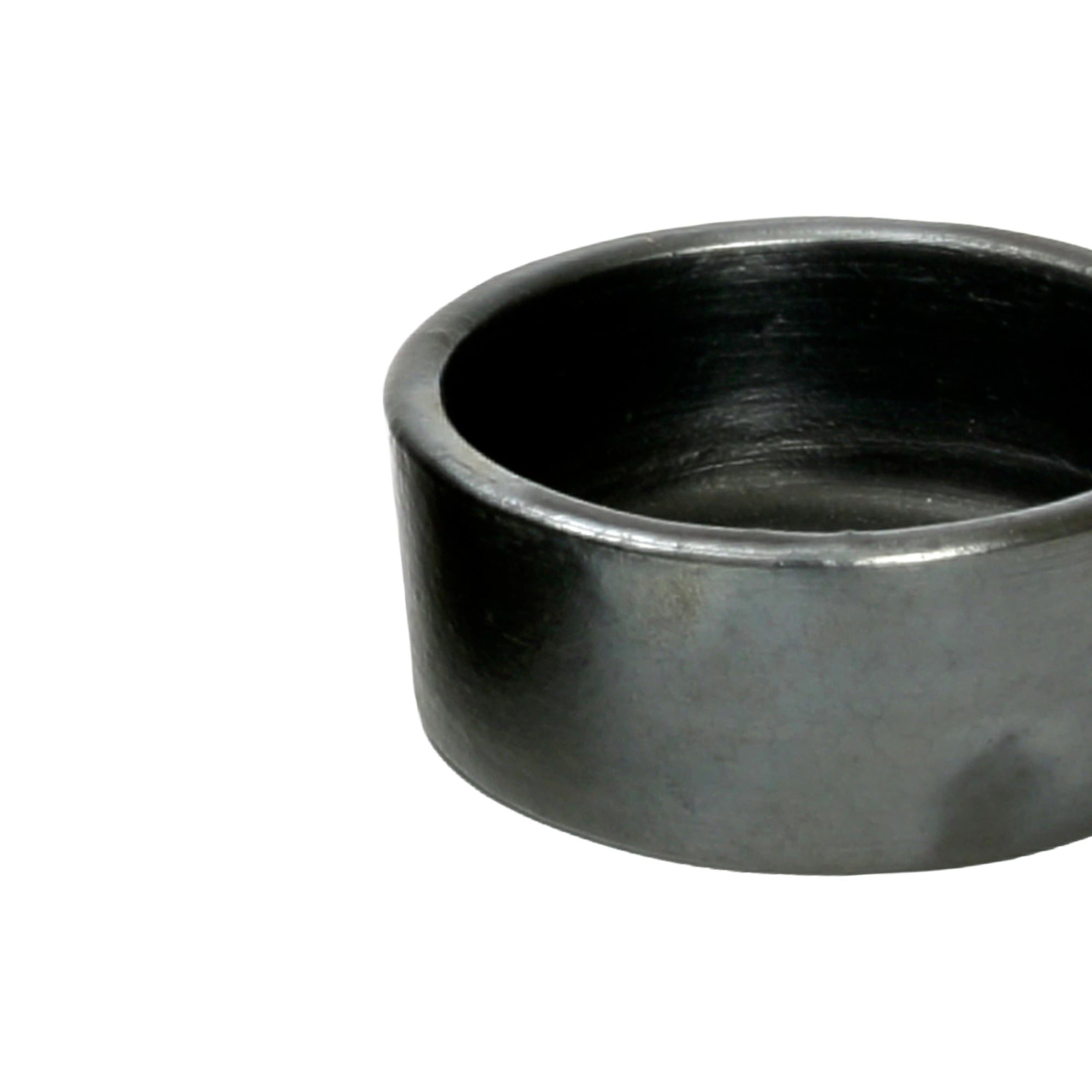 The Burned Cylinder Dish - Black - S – terracotta bowl in black – product view 2