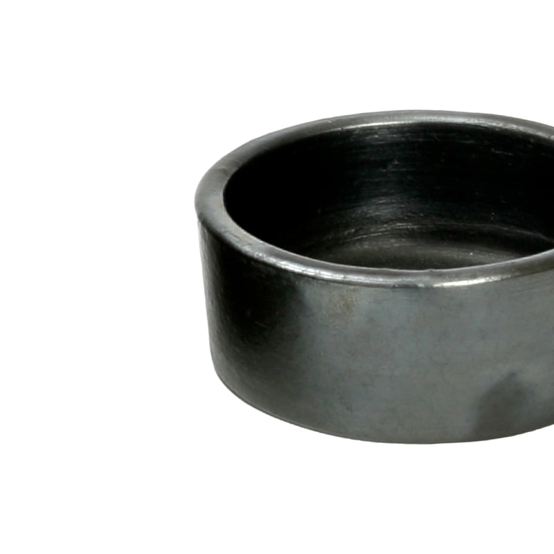 The Burned Cylinder Dish - Black - S – terracotta bowl in black – product view 2