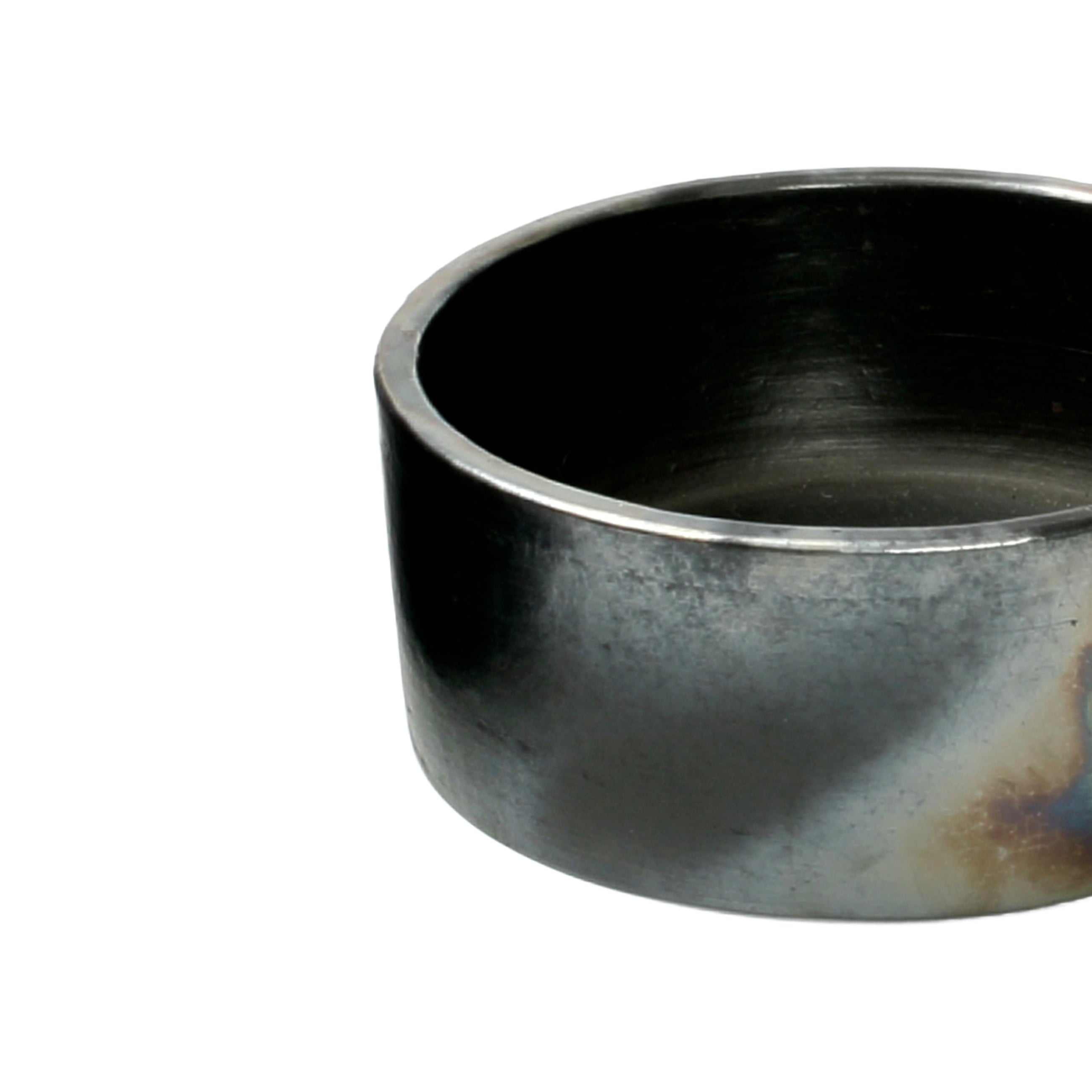 The Burned Cylinder Dish - Black - M – terracotta bowl in black – product view 2