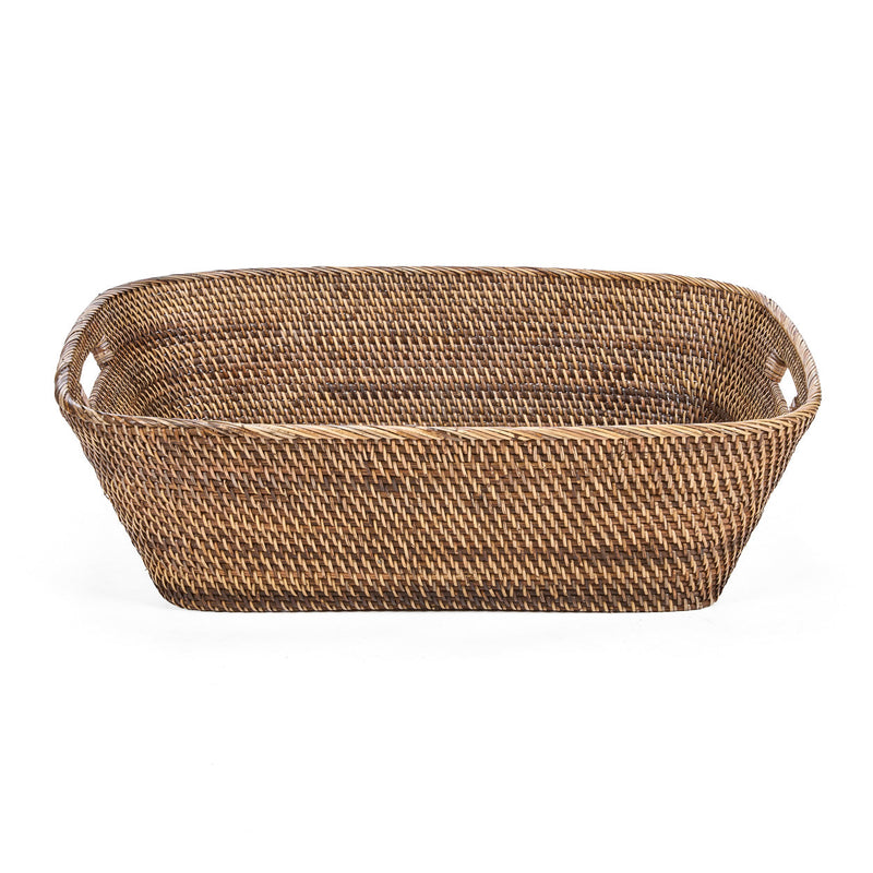 Cesto para roupa suja Hannah - Castanho Natural - Grande