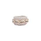 The Rattan Shell Napkin Ring - White – rattan napkin in white – product view 1