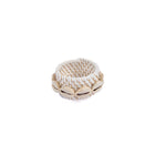 The Rattan Shell Napkin Ring - White – rattan napkin in white – product view 2