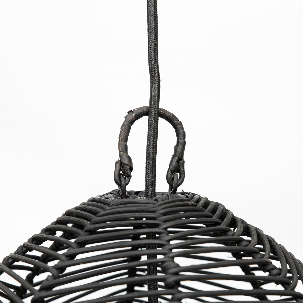 The Bala Pendant  - Black - M in rattan — handmade luxury pendant lamp curated by Laiyahome — view 4