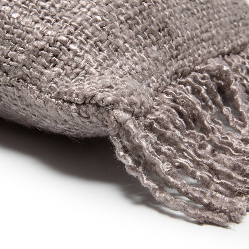 The Oh My Gee Cushion Cover - Pearl Grey - 35x100 in cotton — handmade luxury cushion cover curated by Laiyahome — view 2