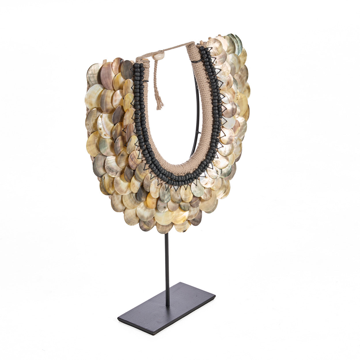 The Clam Couture on Stand - Natural in shell — handmade luxury standing decoration curated by Laiyahome — view 2