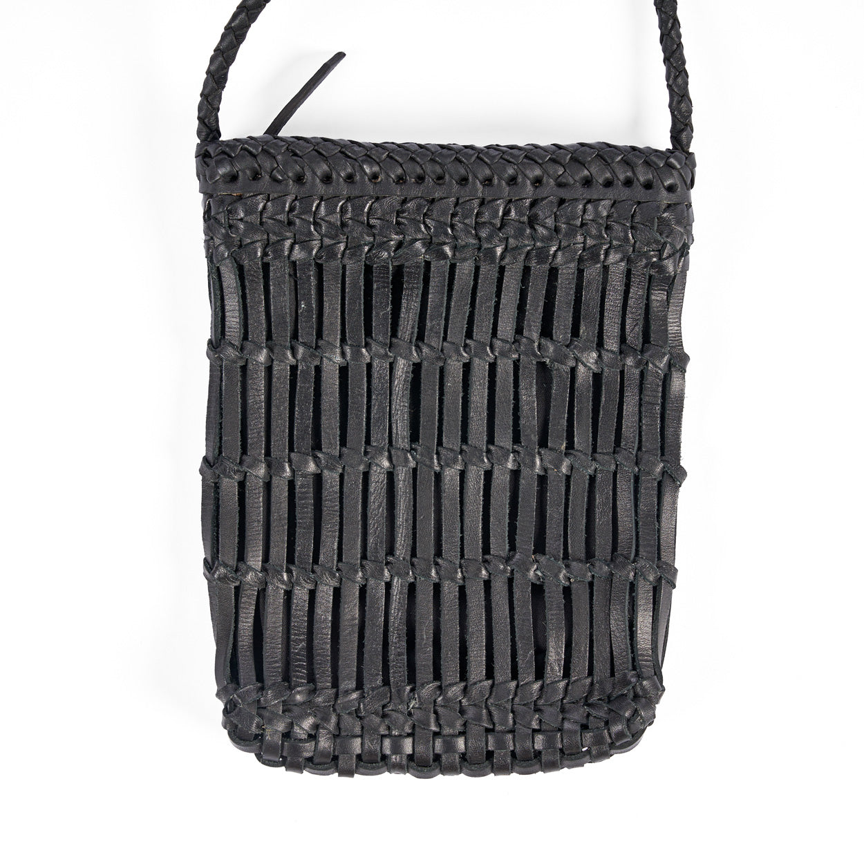 The Voodoo Leather Bag - Black – leather cross-body bag in black – product view 2
