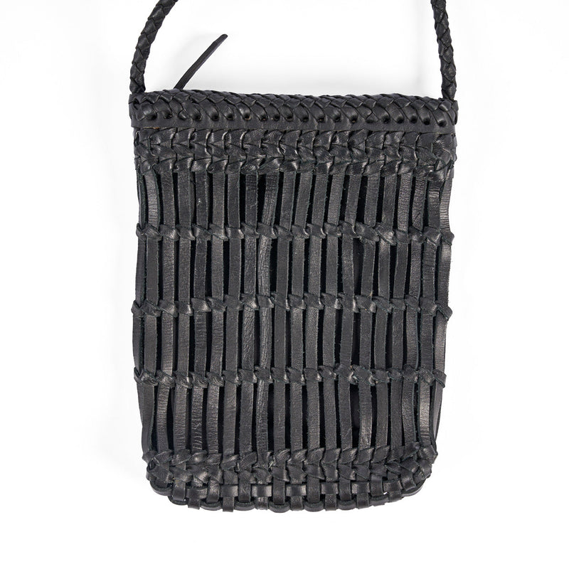 The Voodoo Leather Bag - Black – leather cross-body bag in black – product view 2